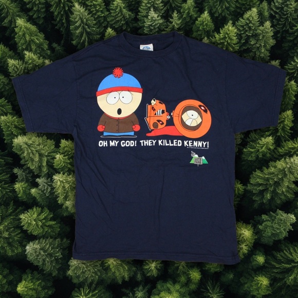 VINTAGE 1997 SOUTH PARK T-SHIRT OH MY GOD THEY KILLED KENNY - Picture 1 of 4
